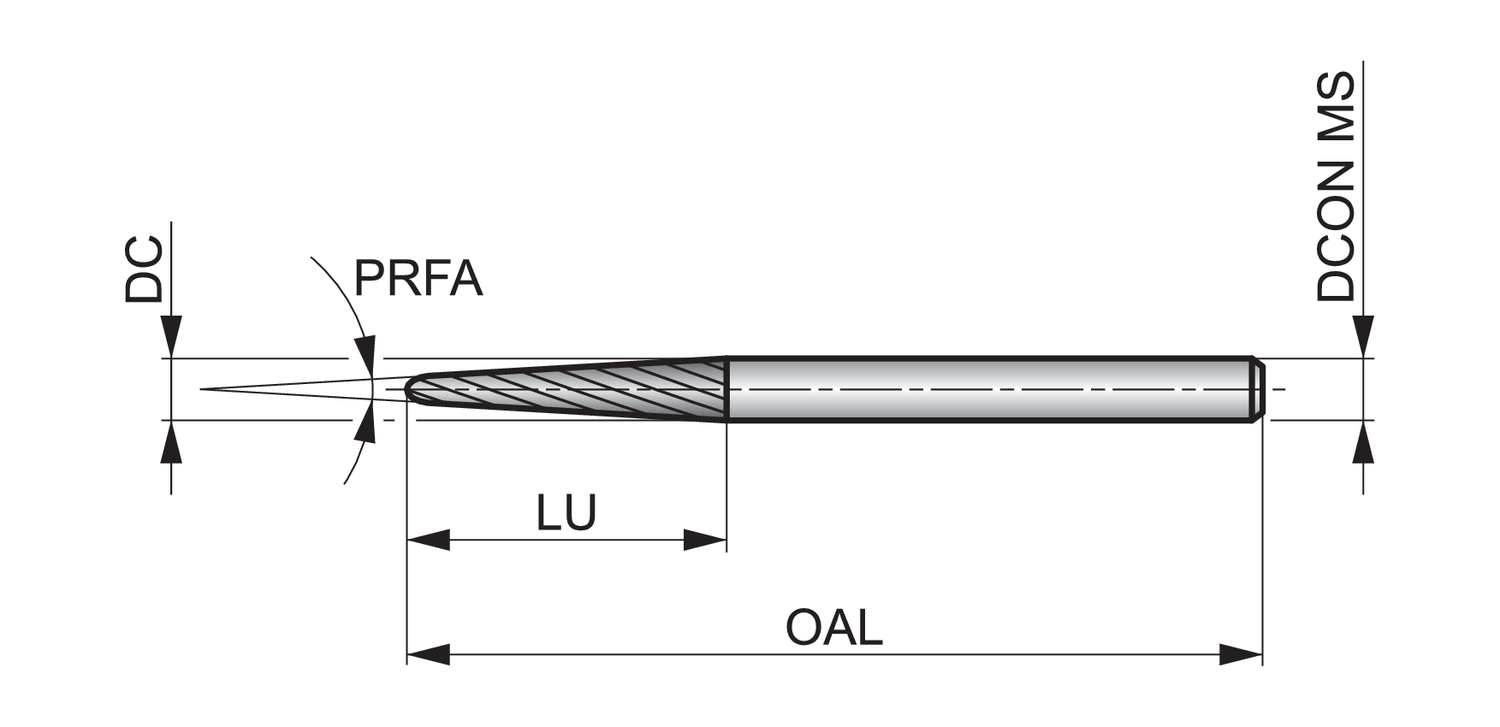 DORMER P5213.0X3.0 Rotary Burrs - Image 2
