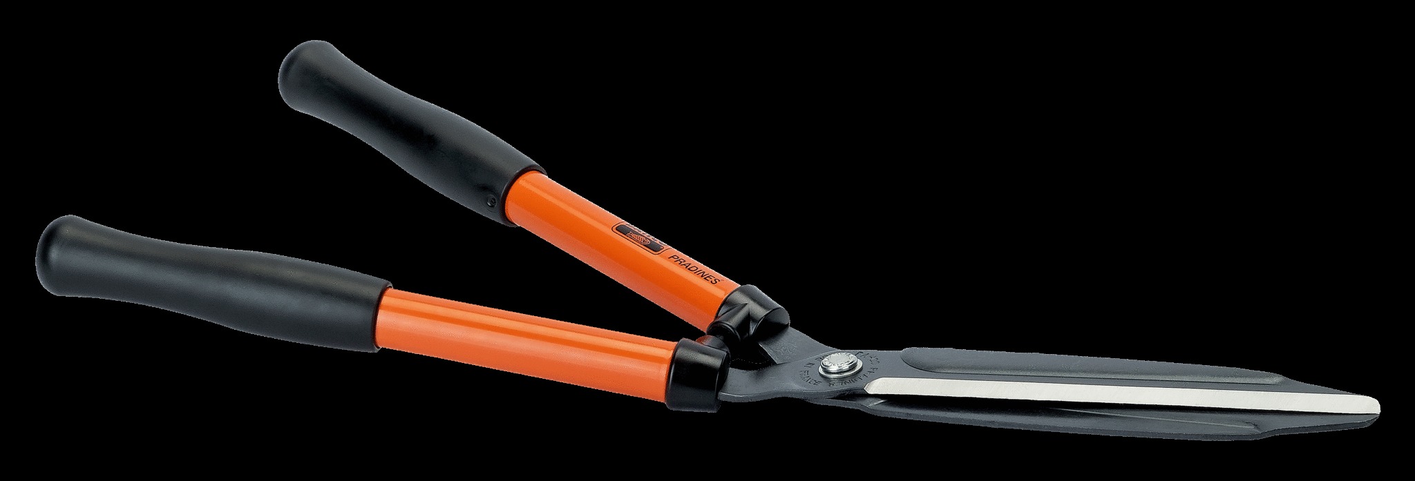 Bahco Hedge Shears Straight edge blades - rubber stoppers - metal handles