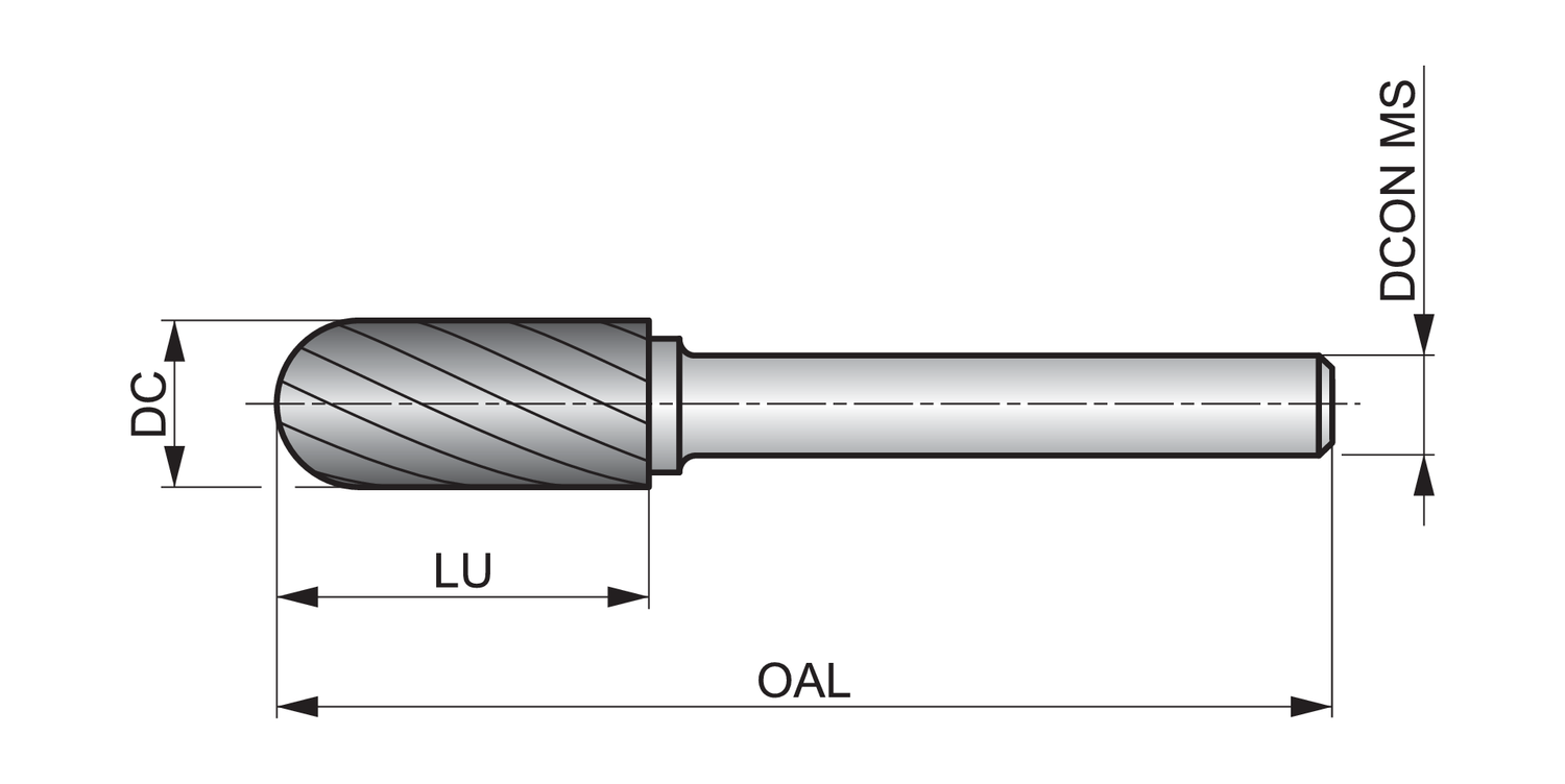 DORMER P6058.0X6.0 Rotary Burrs - Image 2