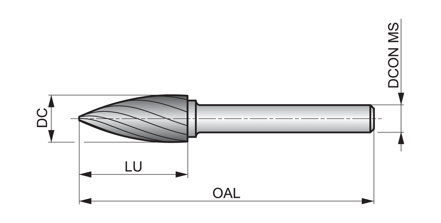 DORMER P6139.6X6.0 Rotary Burrs - Image 2