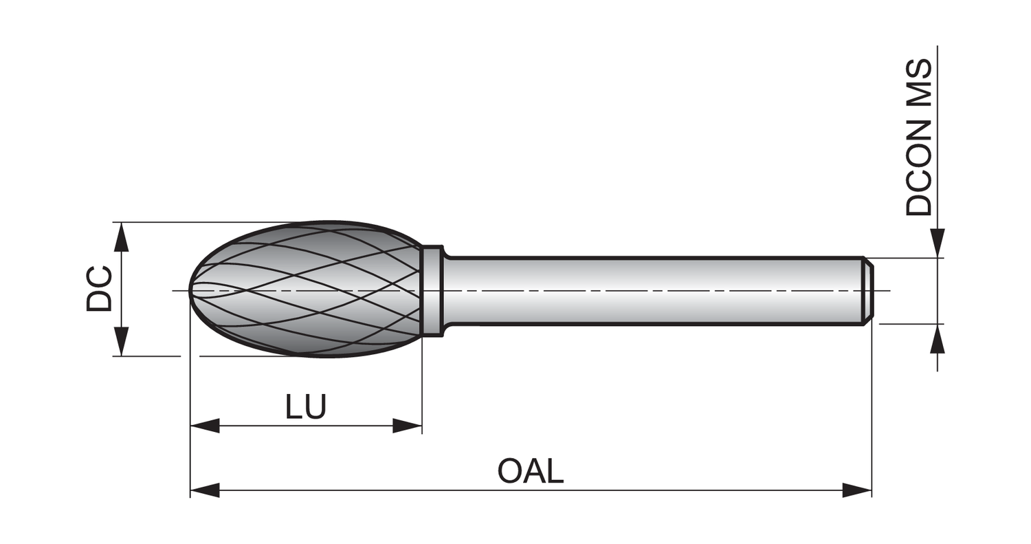 DORMER P70912.7X6.0 Rotary Burrs - Image 2