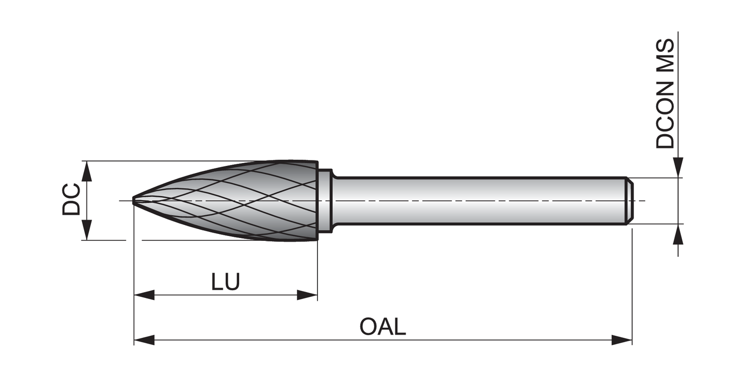 DORMER P71312.7X6.0 Rotary Burrs - Image 2