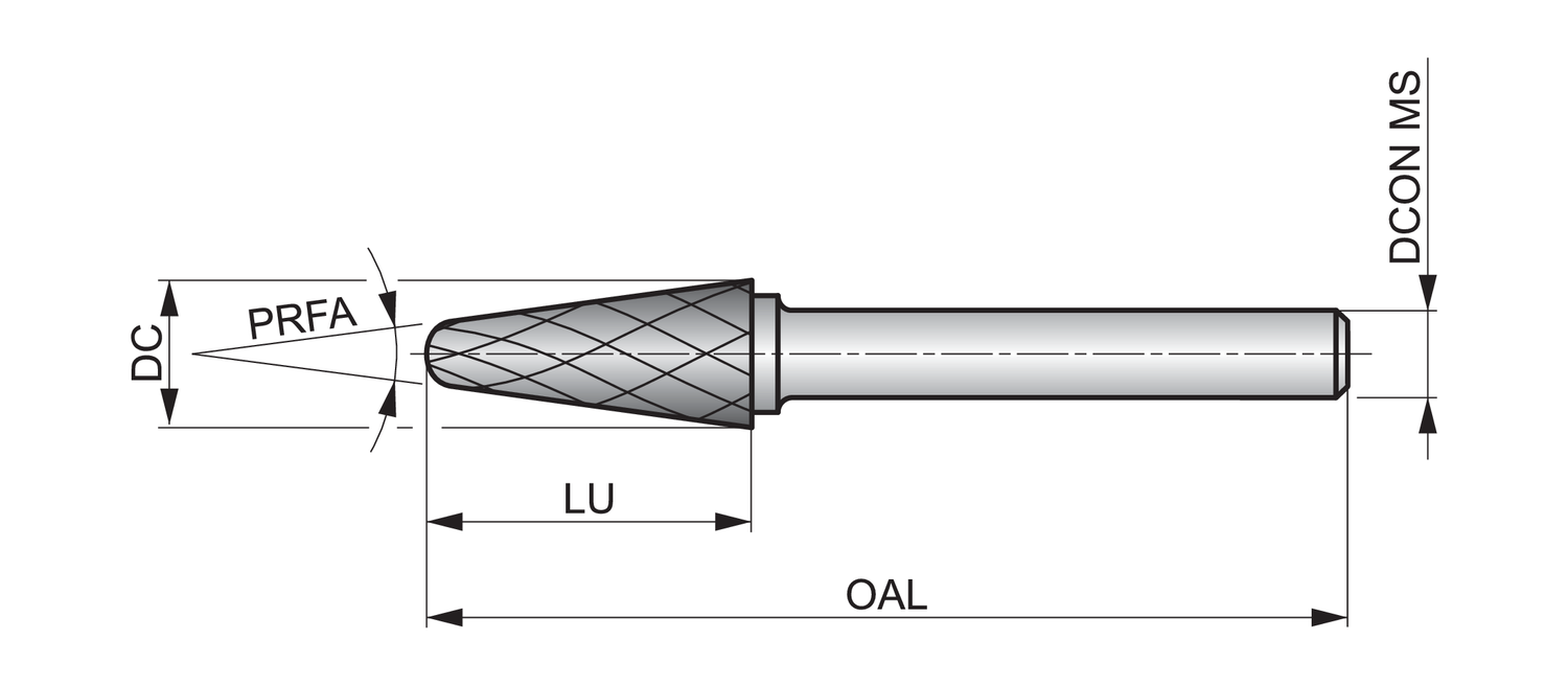 DORMER P72110.0X6.0 Rotary Burrs - Image 2