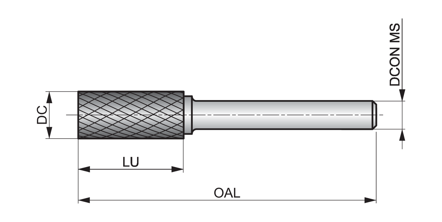 DORMER P801C8.0X6.0 Rotary Burrs - Image 2
