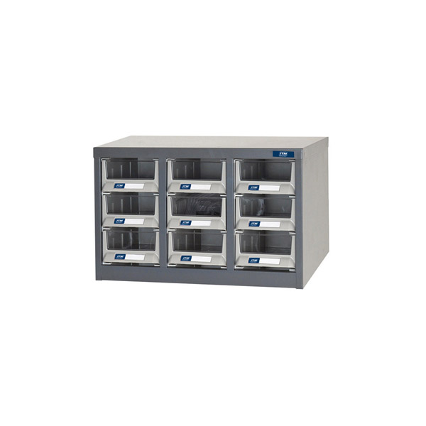 ITM PARTS CABINET, METAL A6 9 DRAWERS 533W x 265D x 310H