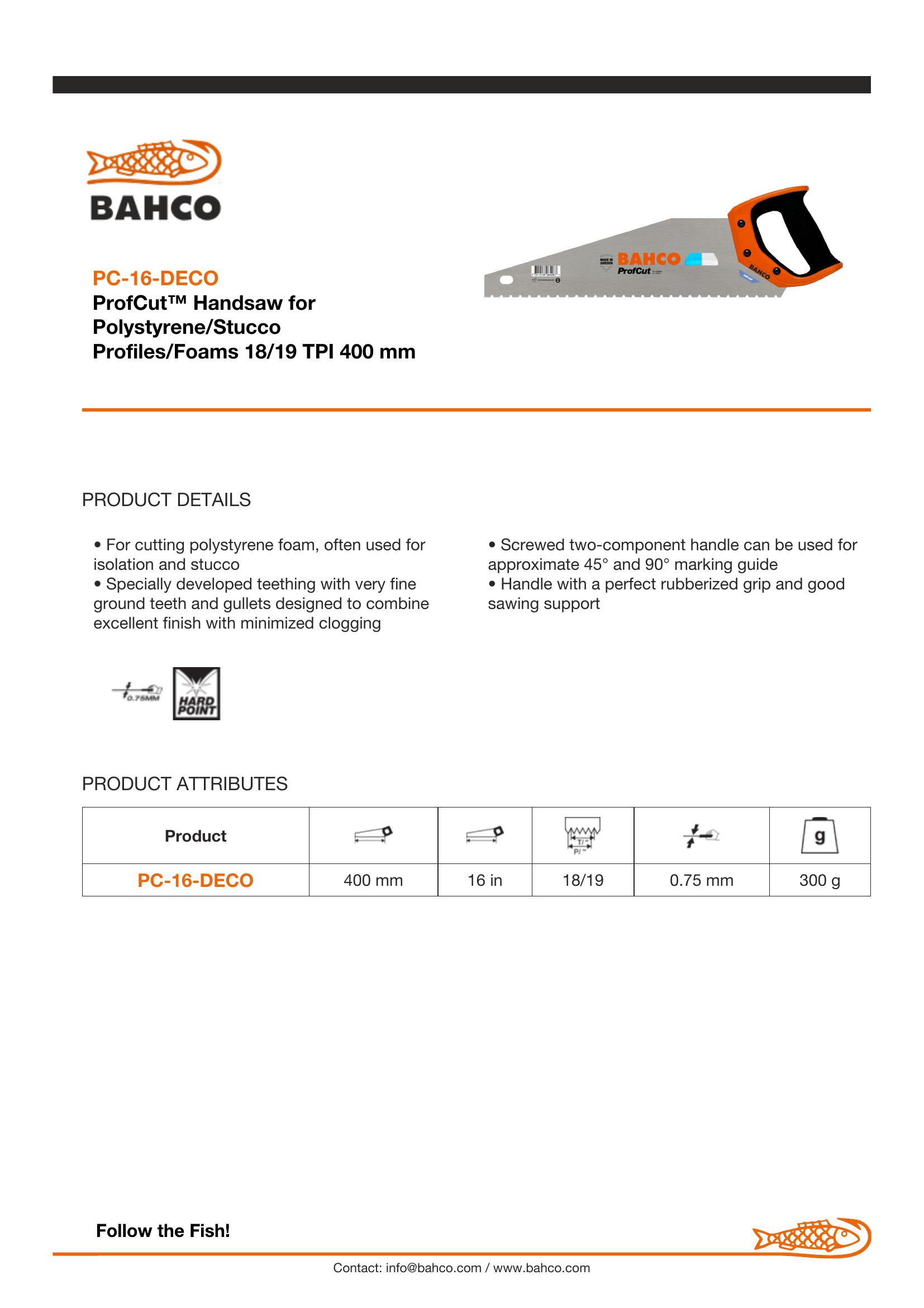 Bahco Polystyrene, foam saw - Image 6