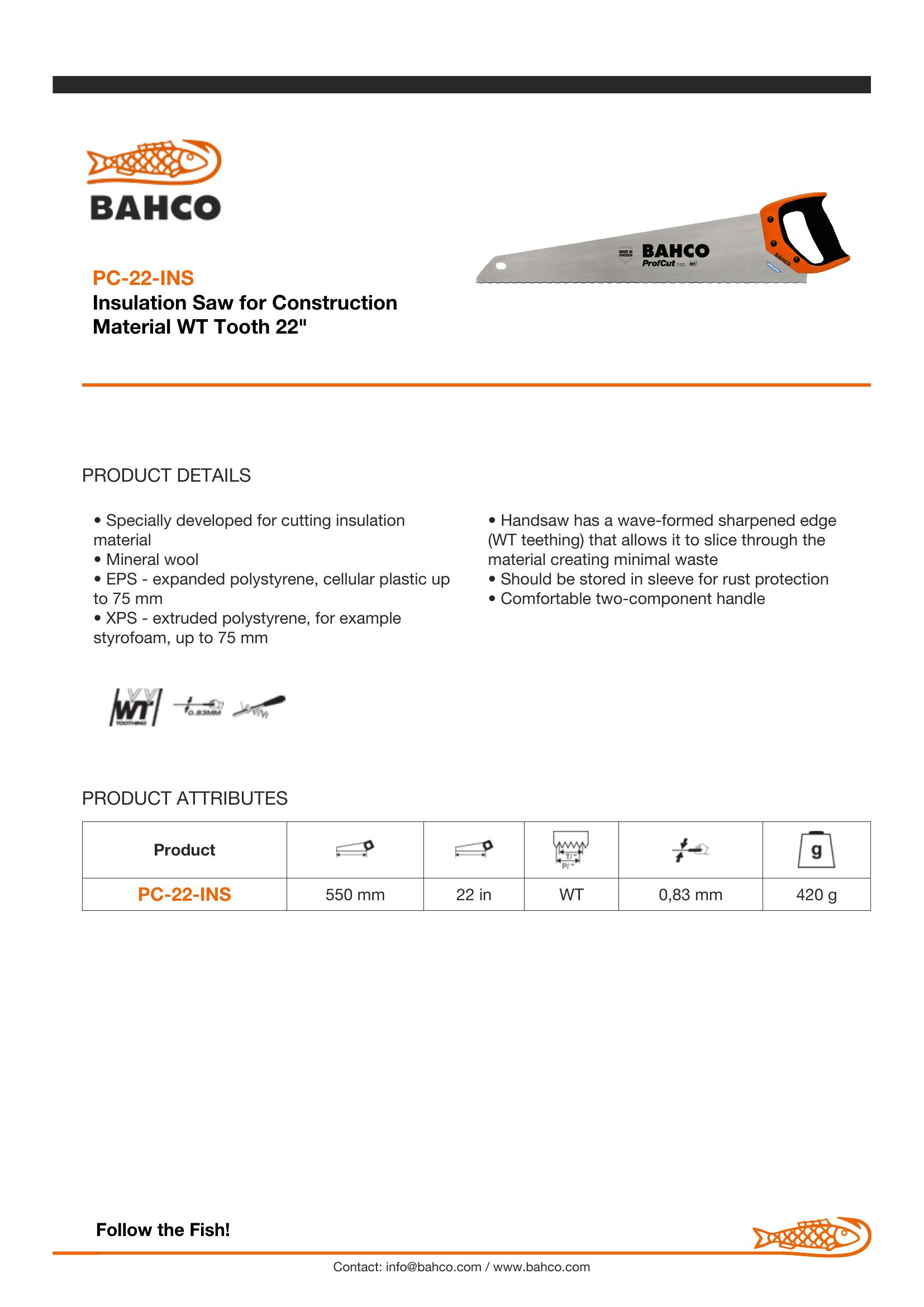 Bahco Insulation Saw - Image 6