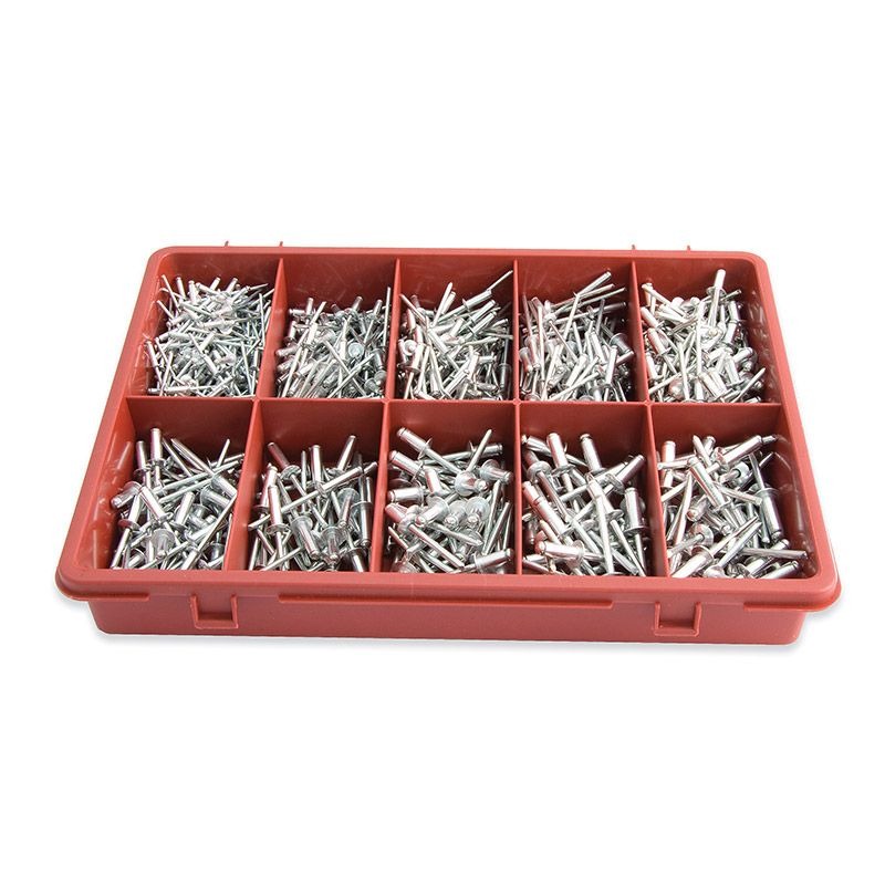JAMEC PEM - BLIND RIVETS, ALUMINIUM MASTER PACK, 595 PCS, ASSORTED