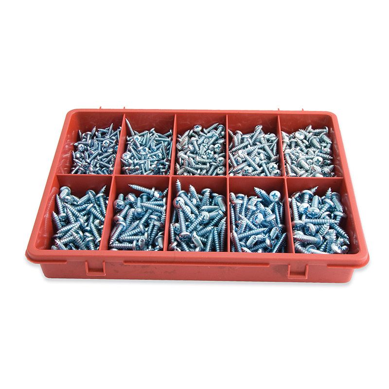 JAMEC PEM - SCREWS, PHILLIPS PAN HEAD SELF TAPPER, 750 PIECES, ASSORTED