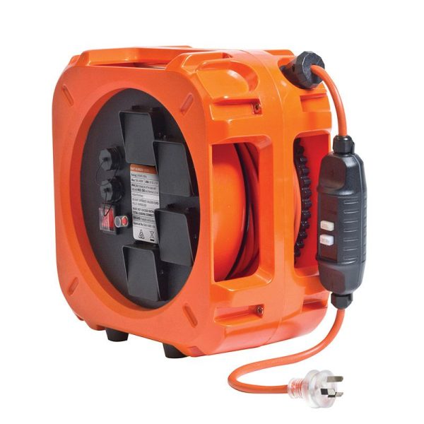 JAMEC PEM - CABLE REEL, 18m, 10A, 1.5mm RCD PROTECTED, AUTO REWIND