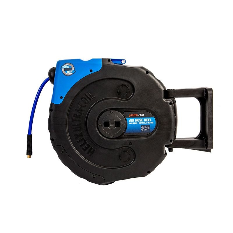 JAMEC PEM - HOSE REEL, HELIX, PVC, AIR 32m, CONTROLLED RETURN