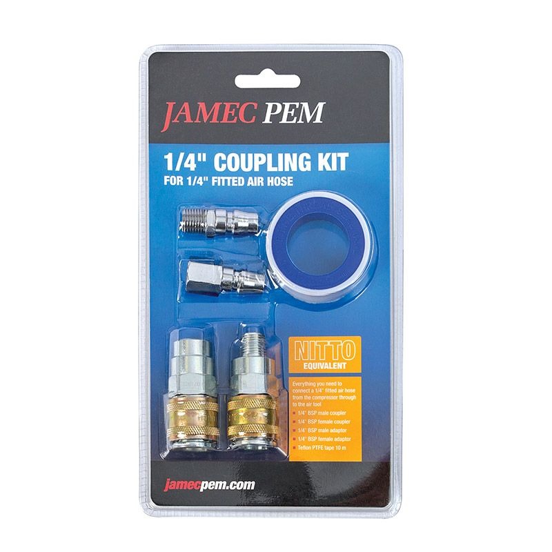 JAMEC PEM - COUPLING KIT3, 1/4in, ADAPTORS NITTO, MALE/FEMALE - Image 2