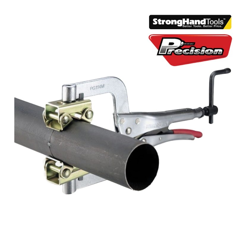 STRONGHAND PLIERS PIPE ADjUSTABLE 2 FIXED V-PADS 215mm LENGTH