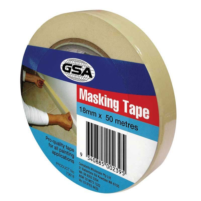 GSA - MASKING TAPE, GENERAL PURPOSE 18mm x 50m