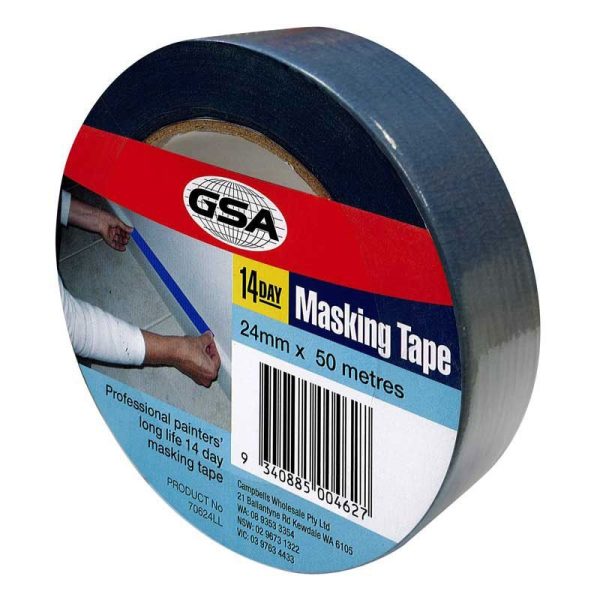 GSA - MASKING TAPE, LONG LIFE BLUE 24mm x 50m