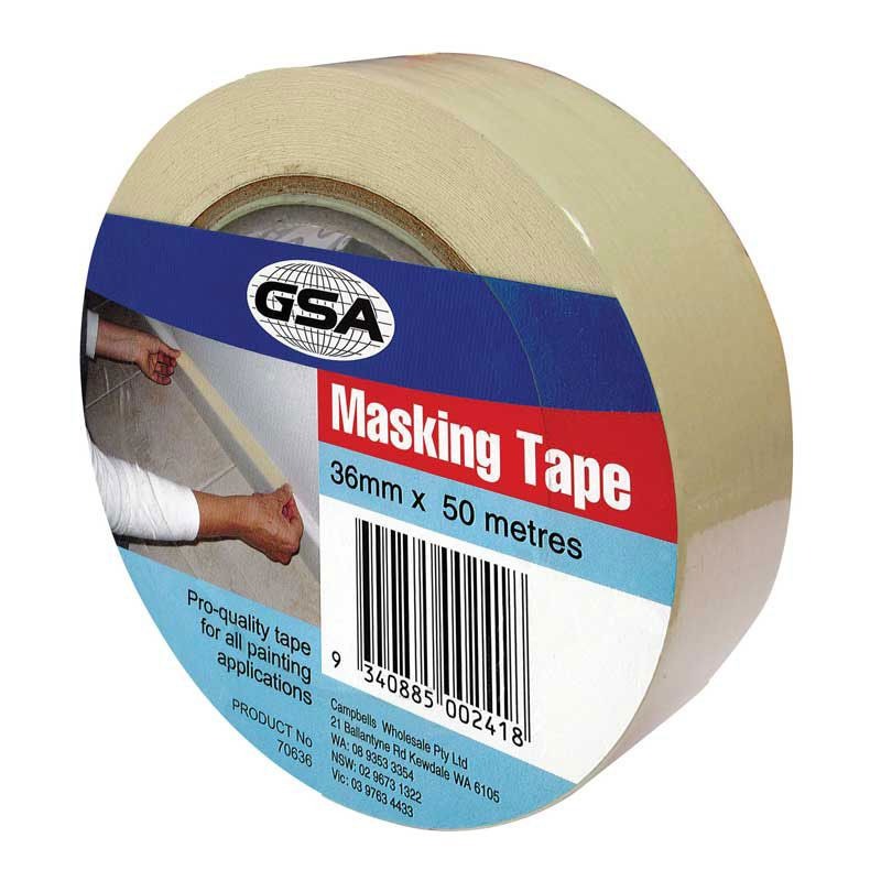 GSA - MASKING TAPE, GENERAL PURPOSE 36mm x 50m