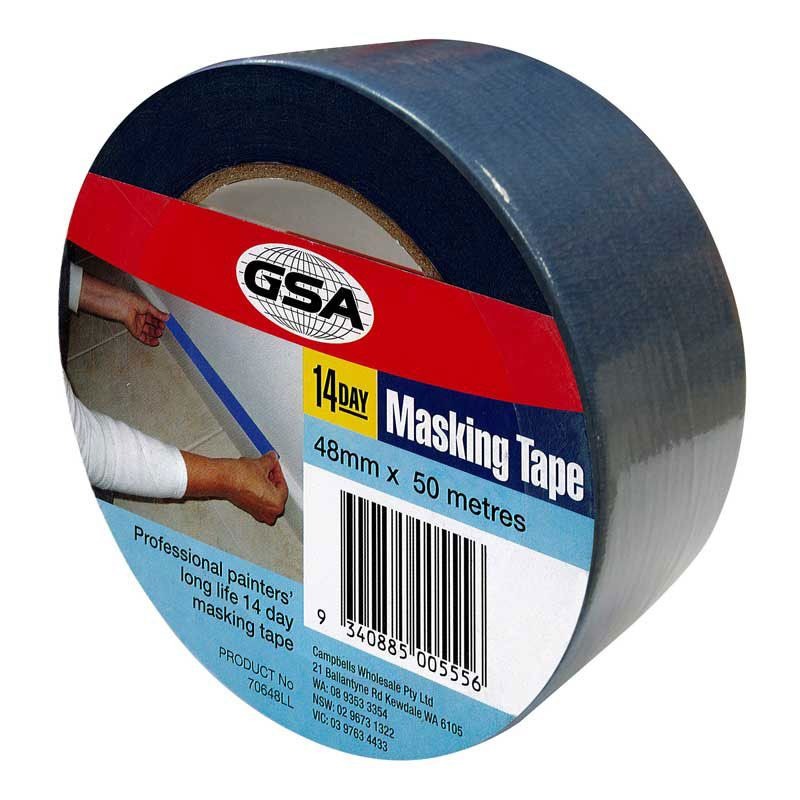 GSA - MASKING TAPE, LONG LIFE BLUE 48mm x 50m