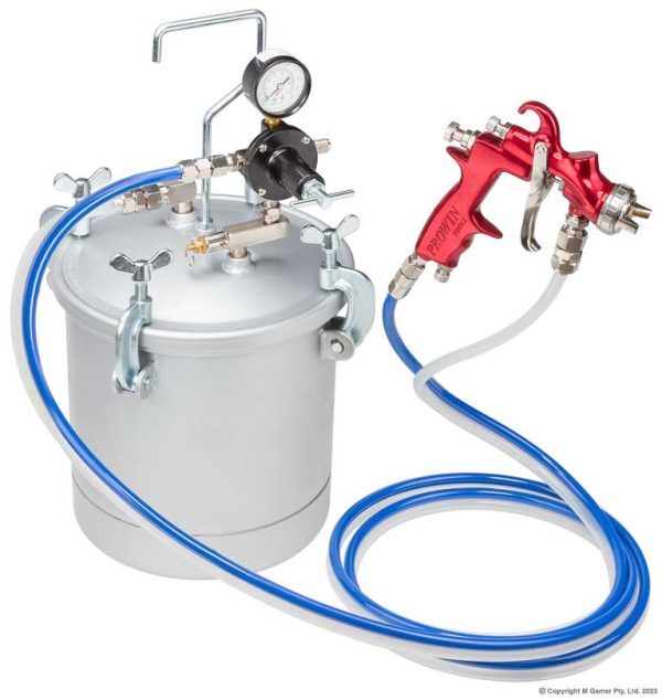 Prowin Tools - 2mm 10 Ltr Pressure Feed Spray Gun System