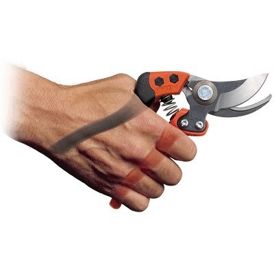 Bahco ERGO™ 20 mm Small Bypass Secateurs with Elastomer Coated Fixed Handle - Image 3