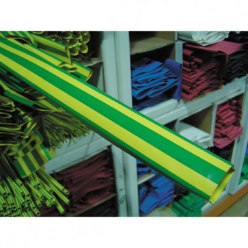 RAYCHEM - H/SHRINK TUBING, THIN WALL, GN/YELL, 12/6 x 1.2m