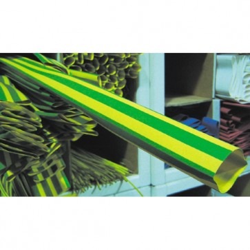 RAYCHEM - H/SHRINK TUBING, THIN WALL, GN/YELL, 40/20 x 1.2m