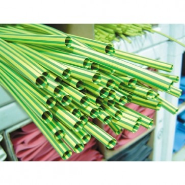 RAYCHEM - H/SHRINK TUBING, THIN WALL, GN/YELL, 8/4 x 1.2m