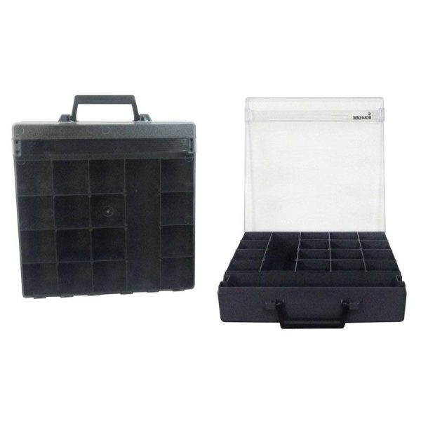 ROLACASE - ROLACASE WITH 6 DIVIDERS CLEAR LID, CHARCOAL 370x370x85