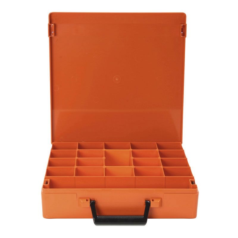 ROLACASE - ROLACASE WITH 6 DIVIDERS ORANGE 370 x 370 x 85mm