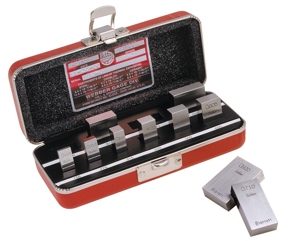 Starrett Micrometer Checking Set - Inch RS 10. A Gage Block Set