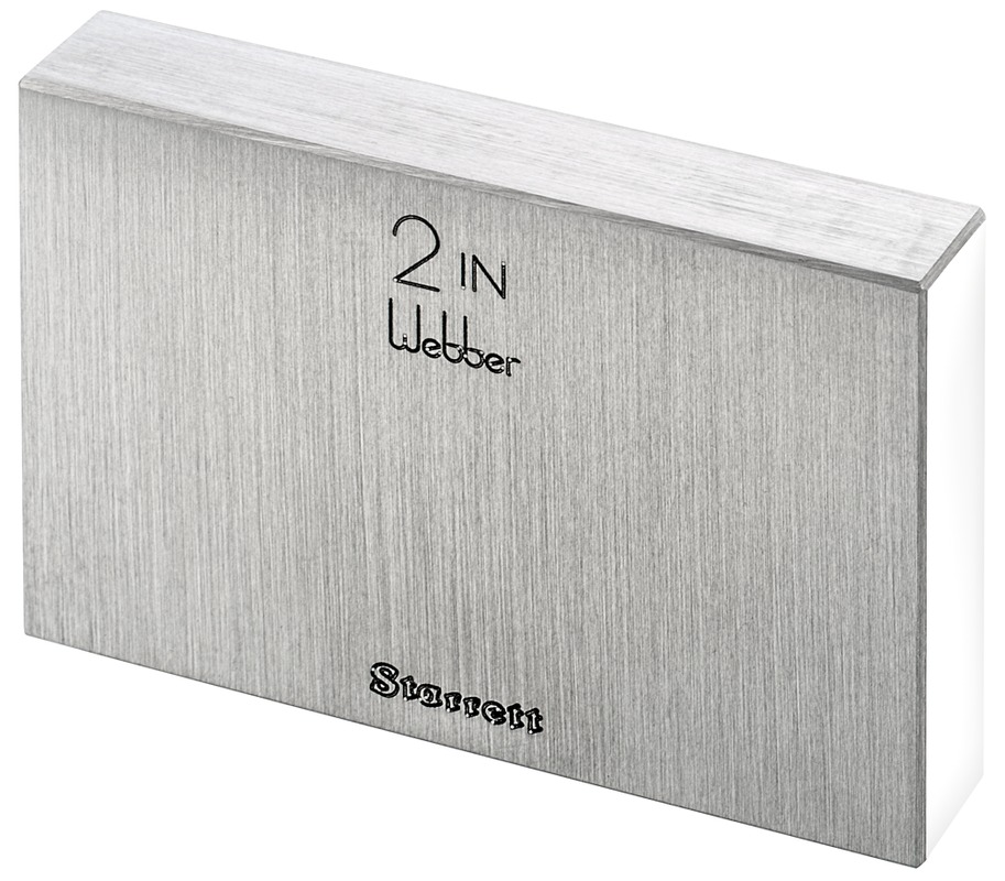 Starrett Individual Rec Steel Gauge Block 2inch RS 2.000 A1 Rectangular Gage Block
