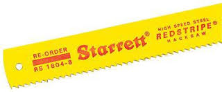 Starrett HACKSAW POWER REDSTRIPE 18INX1.3/4INX4TPI RS1804-8 Solid High Speed Steel Power Hacksaw