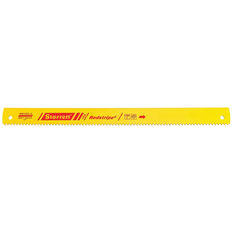 Starrett Power Hacksaw Redstripe 450x38x2x4tpi (SINGLES) RS450-4 Solid High Speed Steel Power Hacksaw