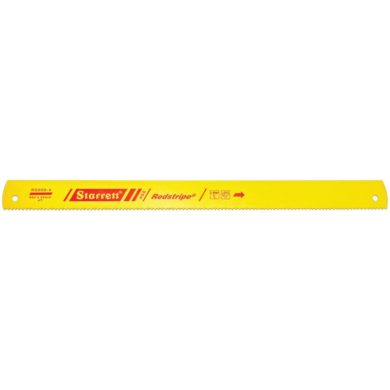 Starrett Power Hacksaw Redstripe 650x55x2.5x4tpi (SINGLES) RS650-4 Solid High Speed Steel Power Hacksaw