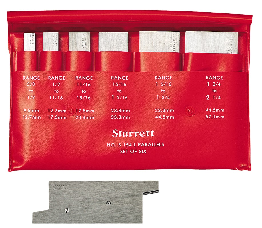 Starrett - Set Of 6 Parallels Sizes A/B/C/D/E/F In Case