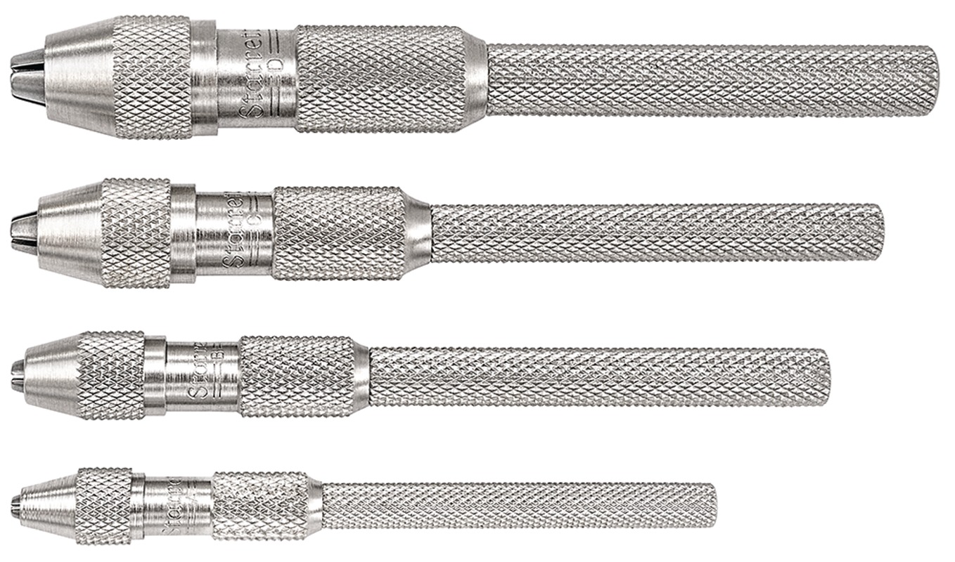 Starrett Pin Vise Set Sizes 162A/B/C/D In Protective Vinyl Case S162Z Pin Vise Set