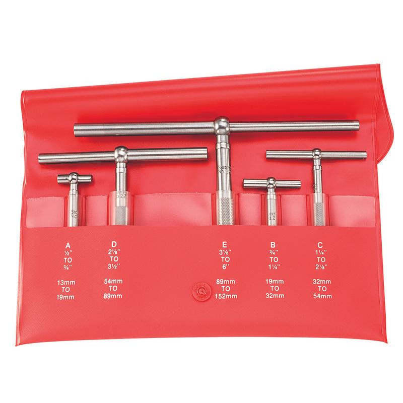 Starrett - Telescoping Gage Set 13mm To 150mm Range - Includes 229A/B/C/D/E In Case