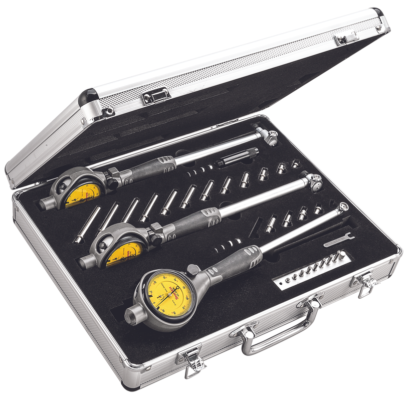 Starrett Dial Bore Gage Set 18-160mm Range .01mm Grad S3089MZ-181-160J