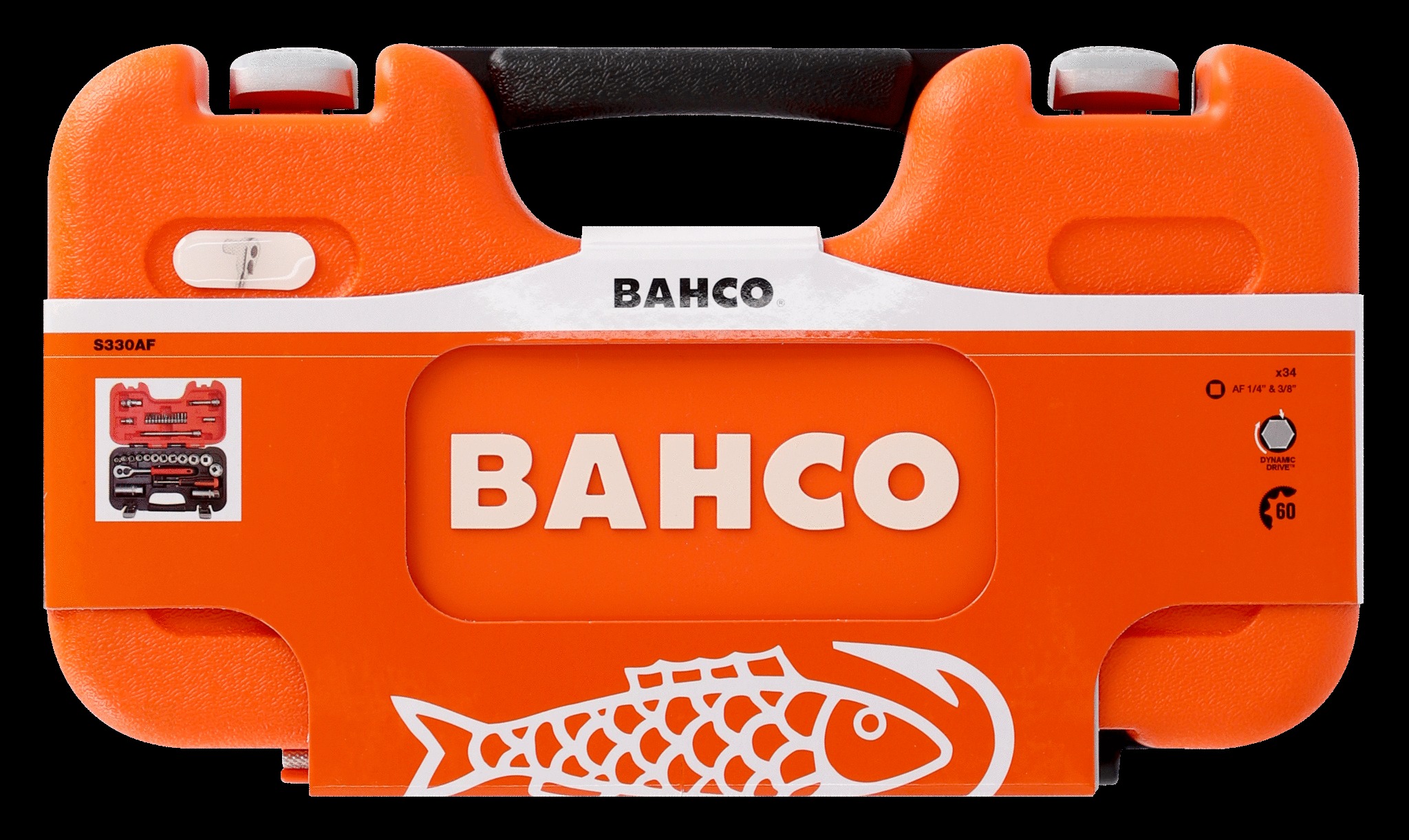Bahco 1/4" & 3/8" Socket Set, Inches - Image 3