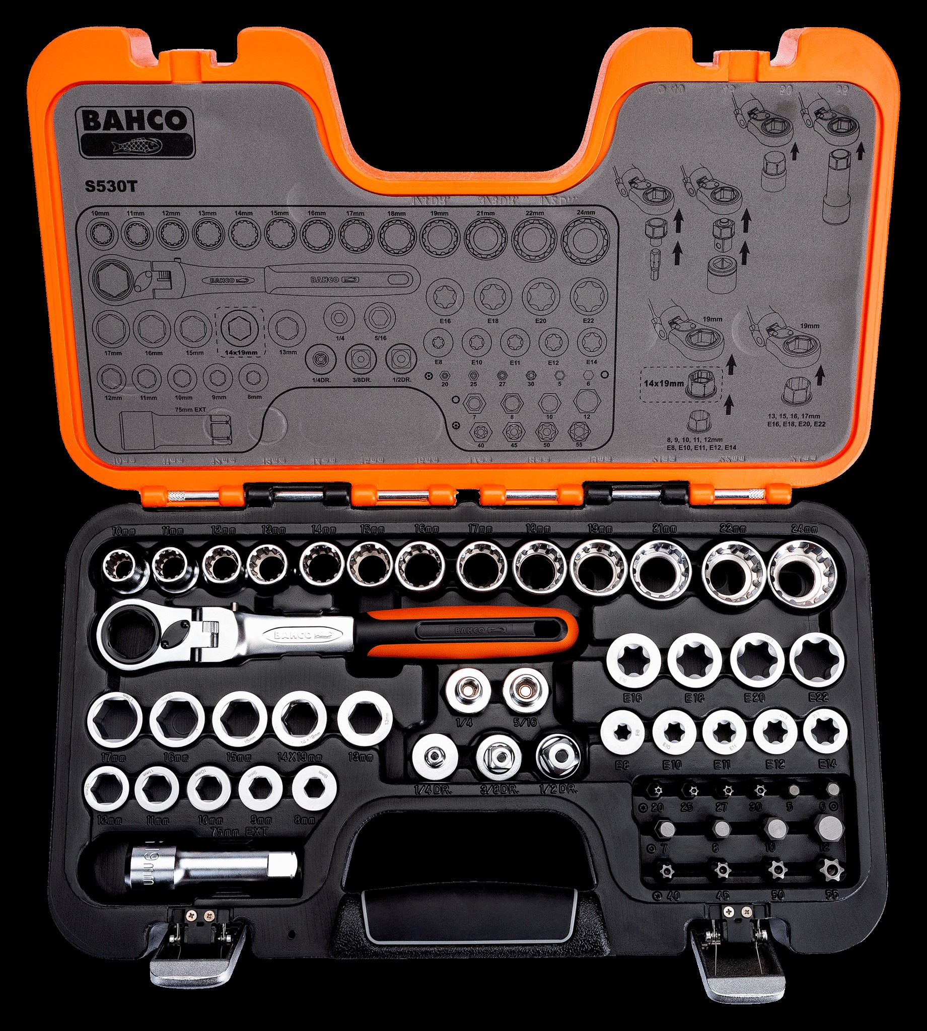 Bahco Pass Through Socket Set,53 Pcs - Image 2