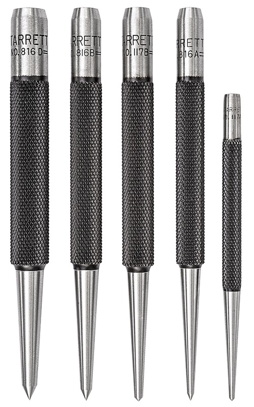Starrett - Prick Punch 5 Pce Set 816 A/B/D & Centre Punch 117 AA/B