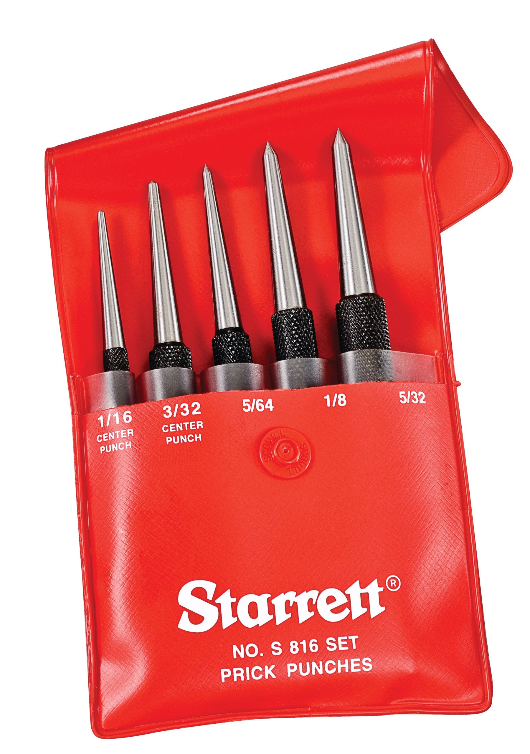 Starrett - Prick Punch 5 Pce Set 816 A/B/D & Centre Punch 117 AA/B - Image 2