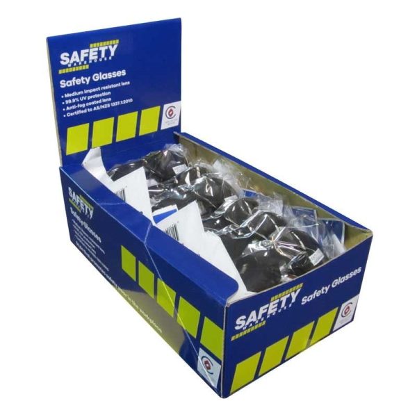 SAFETY WHS - SAFETY GLASSES, SMOKE, PREMIUM ANTI FOG, LIGHTWEIGHT (12)