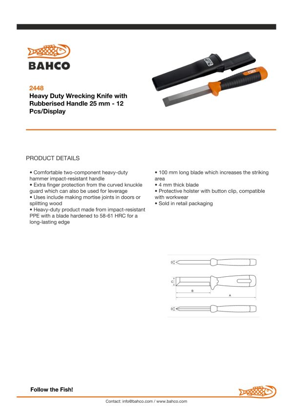 Bahco Wrecking Knife - Image 6