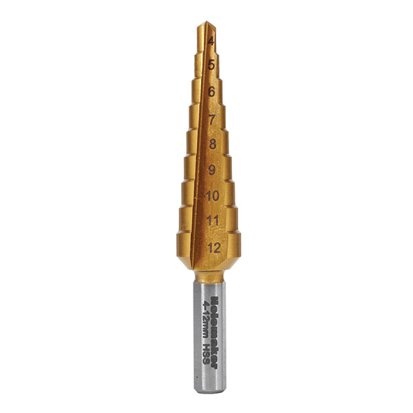 HOLEMAKER STEP DRILL STRAIGHT FLUTE 4-12MM