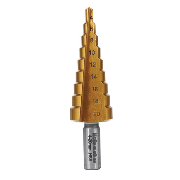 HOLEMAKER STEP DRILL STRAIGHT FLUTE 4-20MM