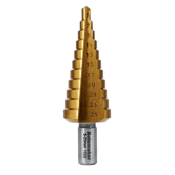 HOLEMAKER STEP DRILL STRAIGHT FLUTE 5-25MM