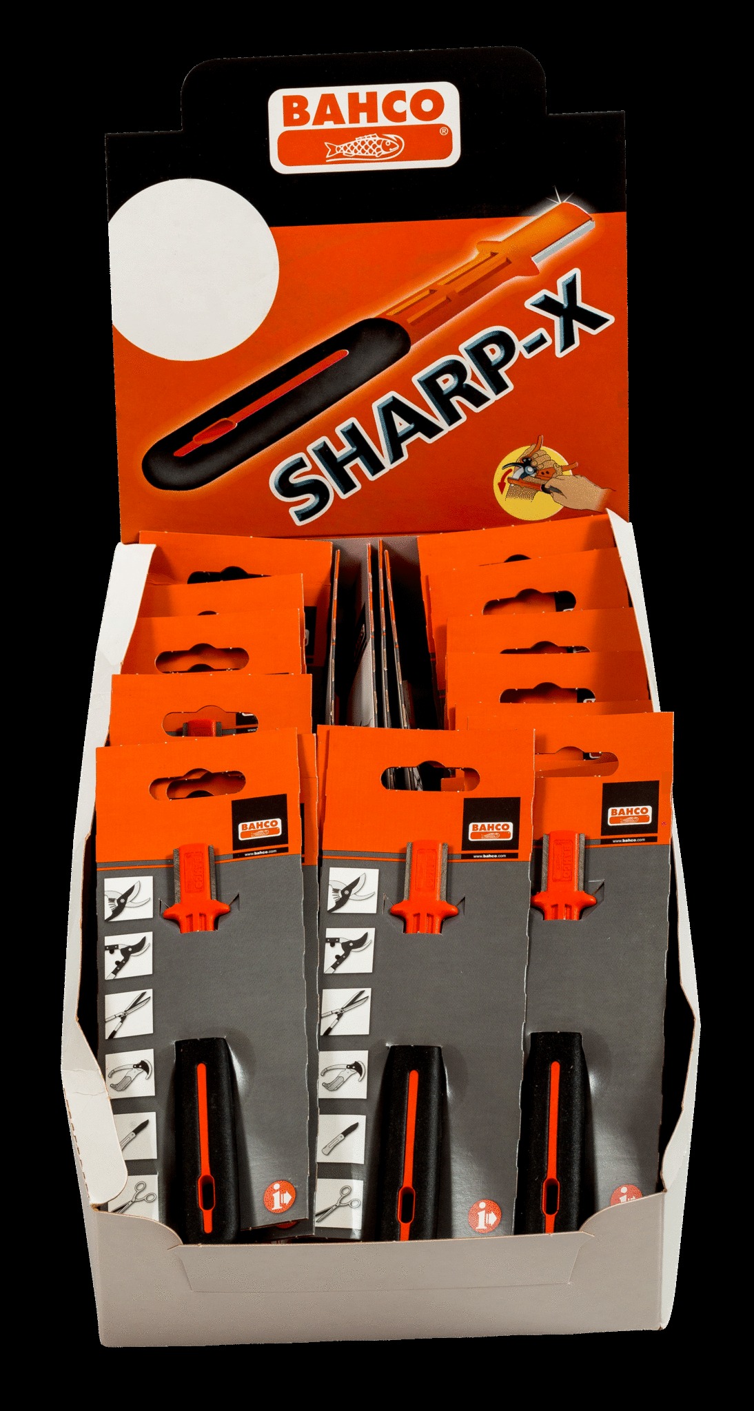 Bahco Sharpener, carbide, with rubber grip for secateurs/loppers - Image 2