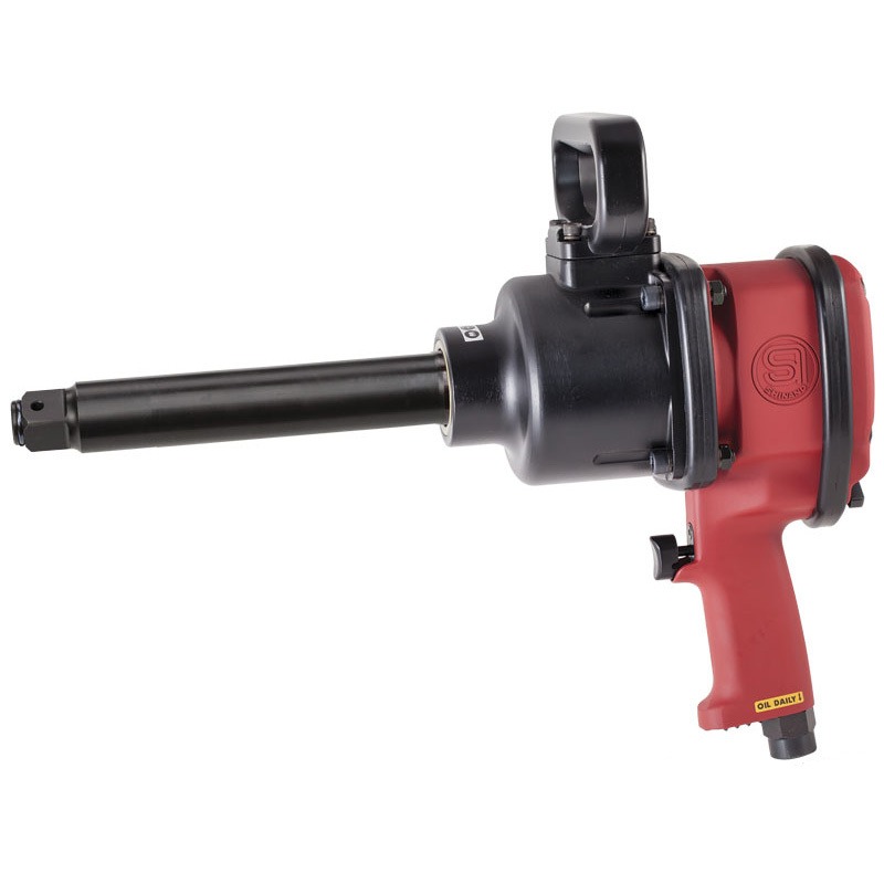 1" Heavy Duty Pistol Grip Impact Wrench with 8" Extended Anvil