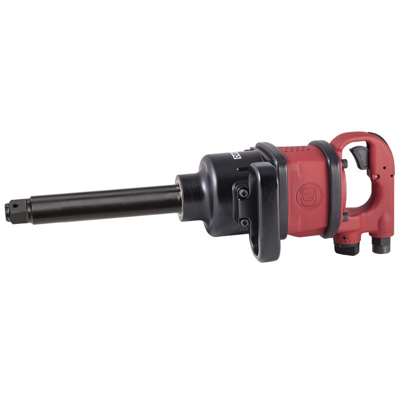 1" Heavy Duty Inline Grip Impact Wrench with 8" Extended Anvil