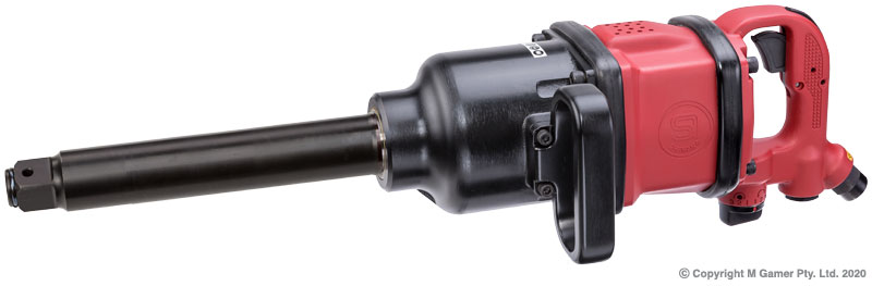 Shinano - 1" Heavy Duty Inline Grip Impact Wrench with 8" Extended Anvil